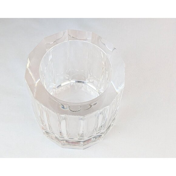 Clear Crystal Vase Small 3.25" Prism Faceted Heavy Flower Vase Minimalist Decor - Picture 6 of 6